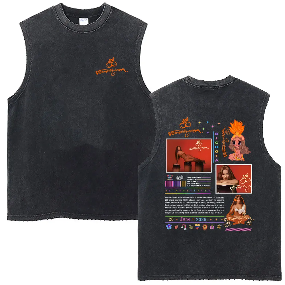 Singer Karol G Tropicoqueta Music Album 2025 Washed Tank Tops Men Women Fashion Oversized Sleeveless Vest Male Hip Hop T-shirts
Singer Karol G Tropicoqueta Music Album 2025 Washed Tank Tops Men Women Fashion Oversized Sleeveless Vest Male Hip Hop T-shirts