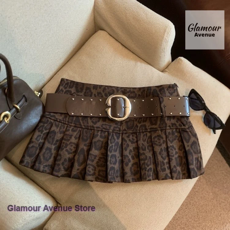American Leopard-print Brown Spice Girls' Casual Pleated Skirt Women's New Fashion Skirt Joker Skirt in Spring and Autumn
American Leopard-print Brown Spice Girls' Casual Pleated Skirt Women's New Fashion Skirt Joker Skirt in Spring and Autumn