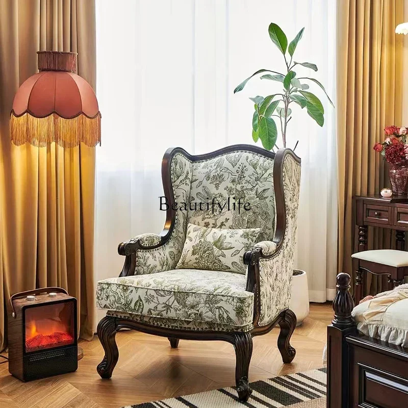 FG43*French retro style living room single sofa chair leisure chair solid wood fabric
FG43*French retro style living room single sofa chair leisure chair solid wood fabric