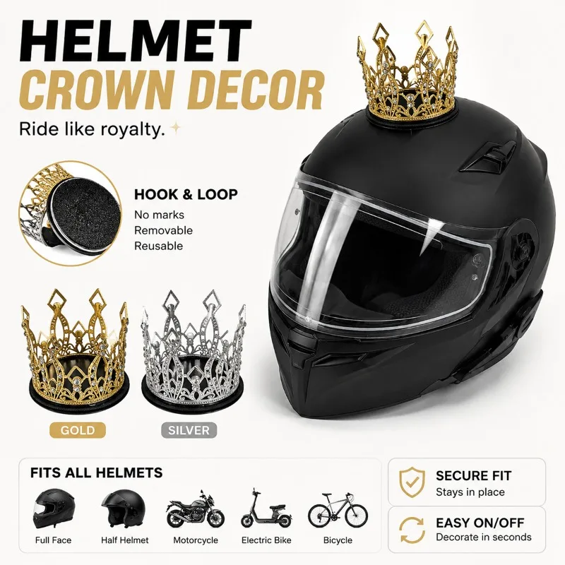 Motorcycle Helmet Decoration Crown Headwear Children's Hair Accessories Halloween Helmet Accessories Casco Moto Birthday Party
Motorcycle Helmet Decoration Crown Headwear Children's Hair Accessories Halloween Helmet Accessories Casco Moto Birthday Party