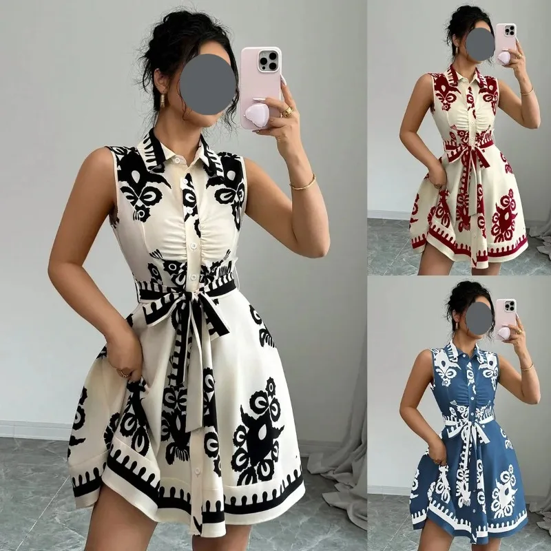 Женское сине-белое платье-рубашка с цветочным принтом, без рукавов, с отложным воротником, на пуговицах, с поясом, А-силуэт, миди, для вечеринок и повседневной носки
Женское сине-белое платье-рубашка с цветочным принтом, без рукавов, с отложным воротником, на пуговицах, с поясом, А-силуэт, миди, для вечеринок и повседневной носки