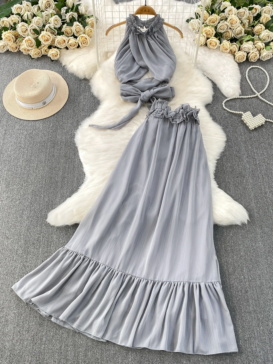 Сексуальный комплект Vaion Sle Bal с ремешком на талии и длинной юбкой, комплект с высокой талией, собранный подол, утягивающий наряд с принтом тай-дай
Сексуальный комплект Vaion Sle Bal с ремешком на талии и длинной юбкой, комплект с высокой талией, собранный подол, утягивающий наряд с принтом тай-дай