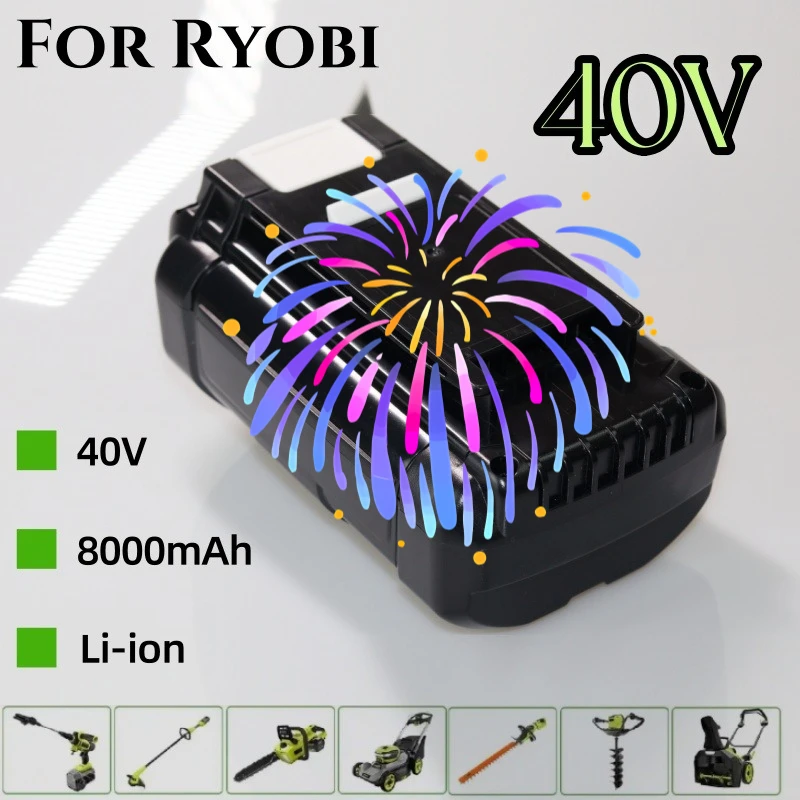 40V 6.0Ah Li-Ion Rechargeable Battery for Ryobi RY40502 RY40200 Cordless Power Tools Battery OP4050 OP4026 OP40401
40V 6.0Ah Li-Ion Rechargeable Battery for Ryobi RY40502 RY40200 Cordless Power Tools Battery OP4050 OP4026 OP40401