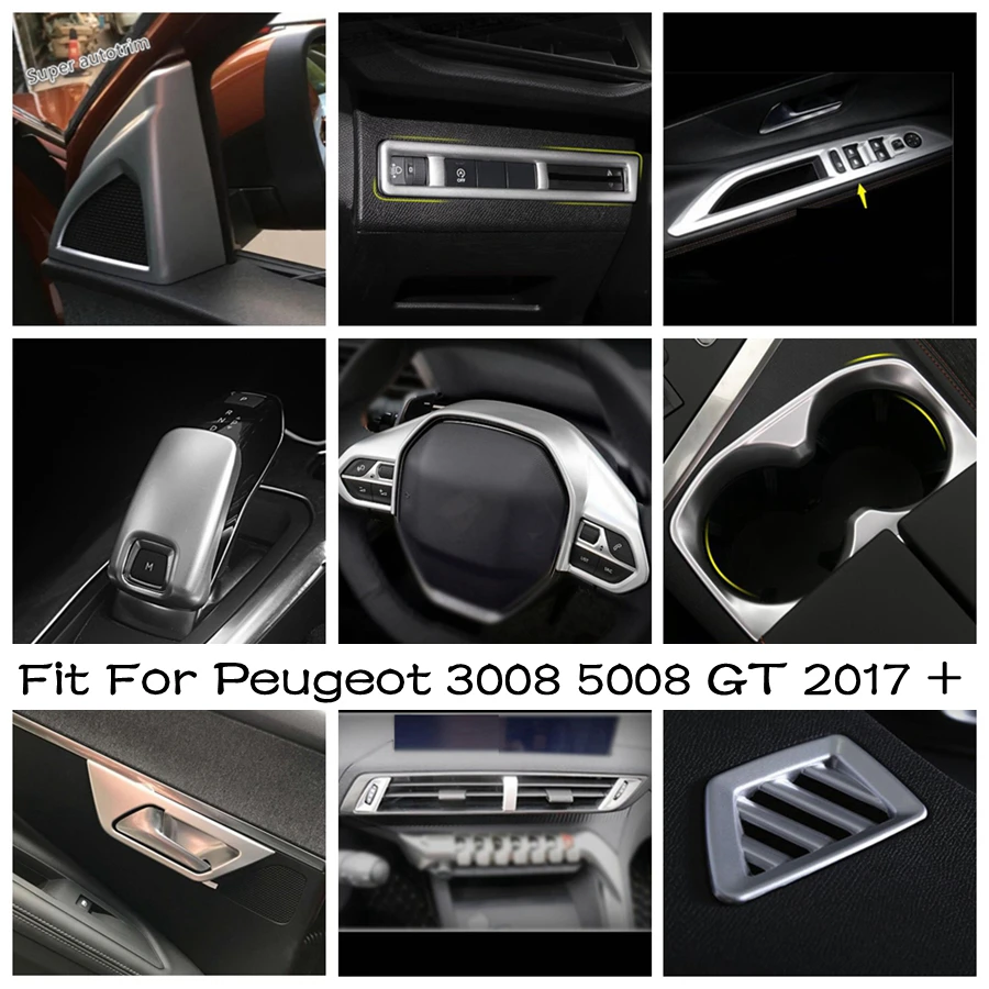 Matte Interior Refit Kit Pillar A Speaker / Steering Wheel / Gear Shift Knob Cover Trim Fit For Peugeot 3008 5008 GT 2017 - 2023
Matte Interior Refit Kit Pillar A Speaker / Steering Wheel / Gear Shift Knob Cover Trim Fit For Peugeot 3008 5008 GT 2017 - 2023
