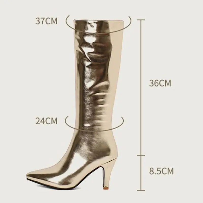 ORCHALISA 2024 Fashion Knee High Boots Female Pointed Toe Thin Heels 8.5cm 46 47 Sexy Party Long Bota
ORCHALISA 2024 Fashion Knee High Boots Female Pointed Toe Thin Heels 8.5cm 46 47 Sexy Party Long Bota