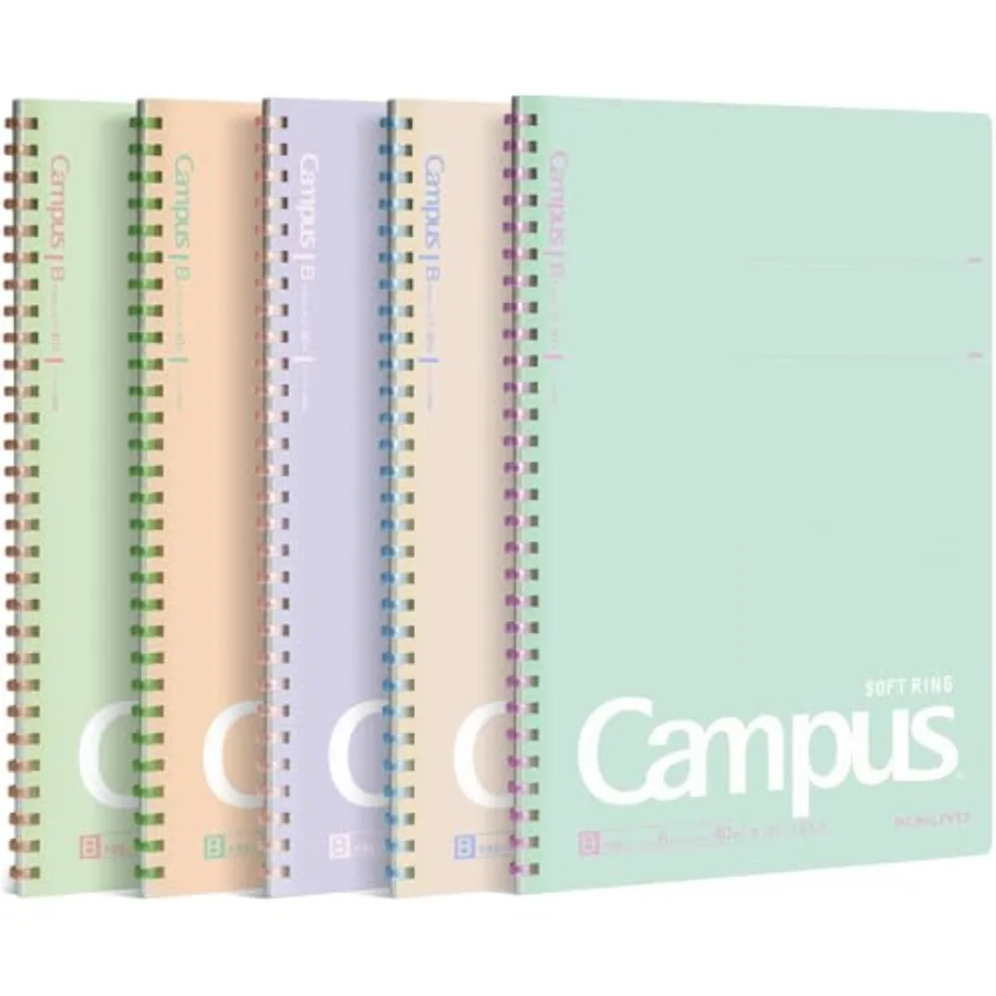 Spiral Lined Notebook, 5 Pack 10'' x 7'' Limited B5 Campus Soft Ring Notebooks with Dot 6 mm Ruled, 40 Sheets, 1 Subject Notebo
Spiral Lined Notebook, 5 Pack 10'' x 7'' Limited B5 Campus Soft Ring Notebooks with Dot 6 mm Ruled, 40 Sheets, 1 Subject Notebo