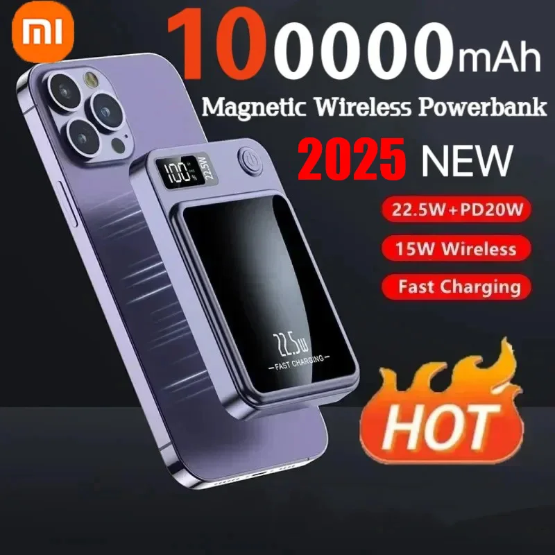 100000mah Magnetic Wireless Fast Charging Power Bank 22.5w Portable Type C Mini Power Bank For Iphone Samsung Xiaomi
100000mah Magnetic Wireless Fast Charging Power Bank 22.5w Portable Type C Mini Power Bank For Iphone Samsung Xiaomi