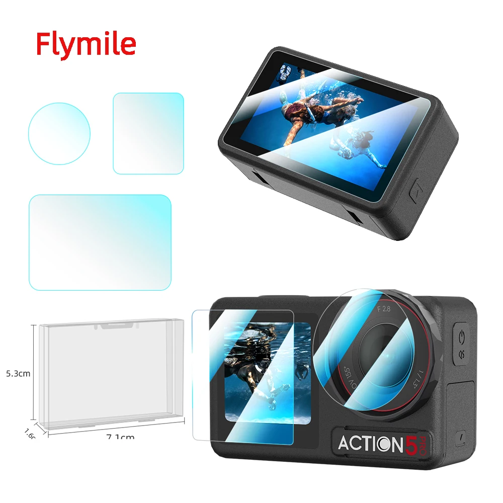 Flymile Tempered Glass for Dji Osmo Action 5 Pro Camera Accessories Screen Protector Protective Film Front Back Screen Glass
Flymile Tempered Glass for Dji Osmo Action 5 Pro Camera Accessories Screen Protector Protective Film Front Back Screen Glass