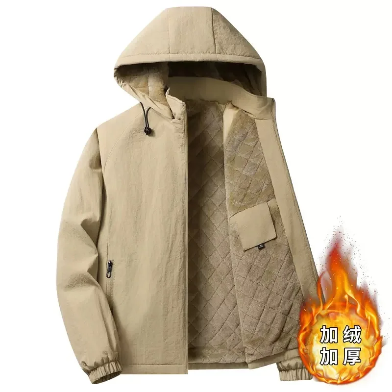 New Autumn and Winter Fashion Waterproof and Plush Thick Warm Hooded Jacket For Men's Casual Loose Sports High-Quality Jacket
New Autumn and Winter Fashion Waterproof and Plush Thick Warm Hooded Jacket For Men's Casual Loose Sports High-Quality Jacket