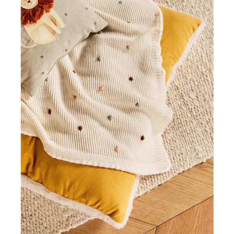 Jenny&Dave Children's Four Seasons Blanket Pure Cotton Cute Colorful Ball Dot Handmade Blanket Baby Soft Knitted Quilt for Child
Jenny&Dave Children's Four Seasons Blanket Pure Cotton Cute Colorful Ball Dot Handmade Blanket Baby Soft Knitted Quilt for Child