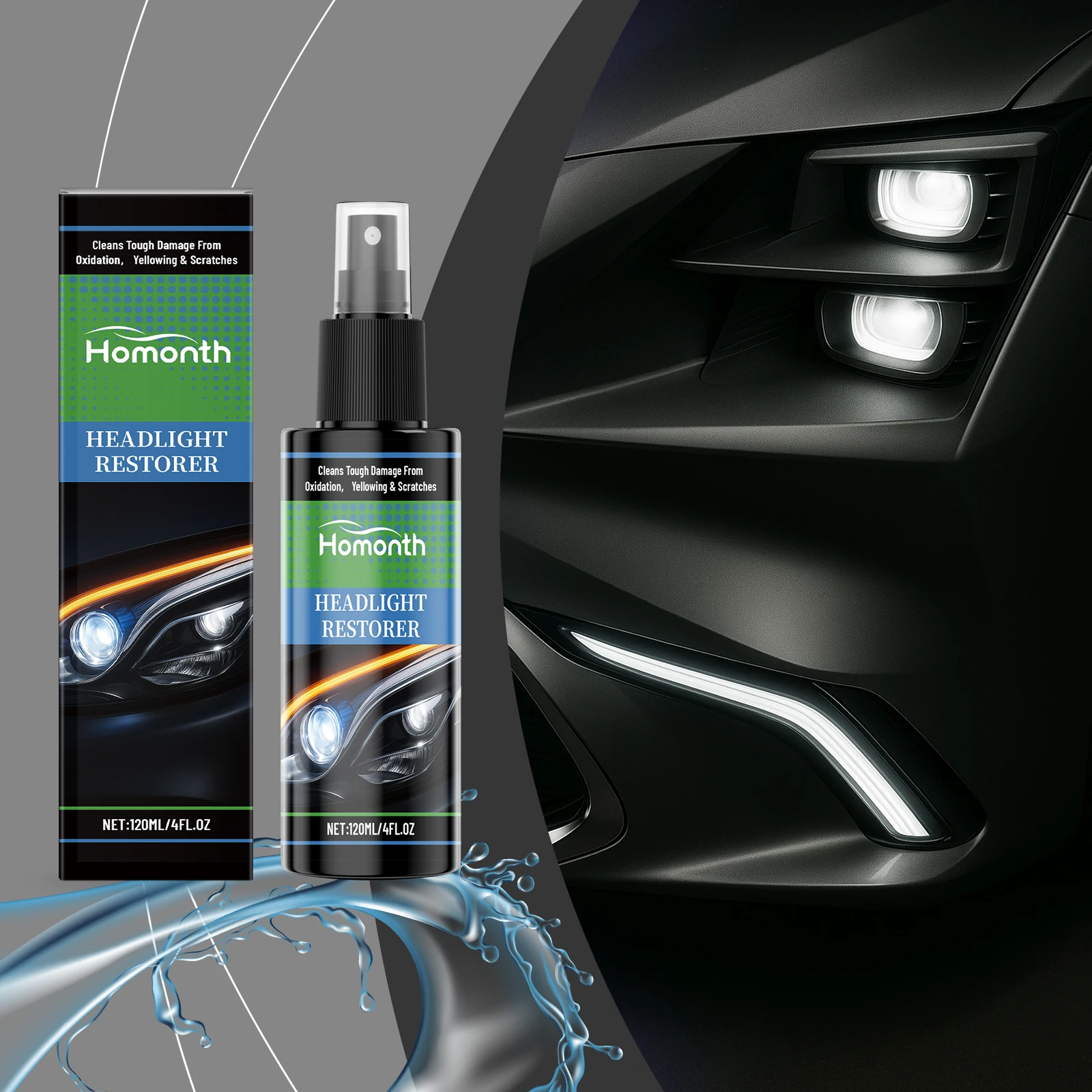 Car Lamp Care Spray-Headlight Maintenance, Stain Removal, Brightening, Polishing & Cleaning, Supporting Clear Vehicle Headlights
Car Lamp Care Spray-Headlight Maintenance, Stain Removal, Brightening, Polishing & Cleaning, Supporting Clear Vehicle Headlights
