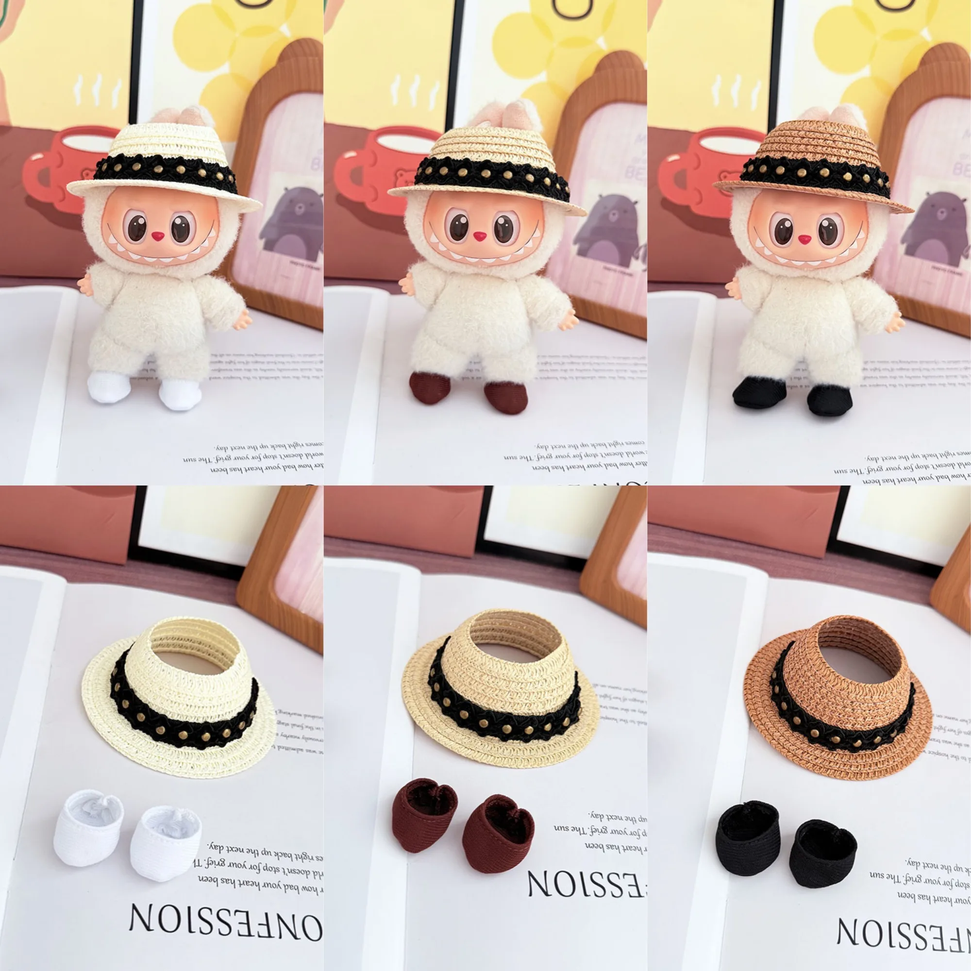 Clothes For Labubu Retro Straw Hat Set 1st 2nd 3rd Gen 17cm Labubu Sitting Party Outfit Accessories 
Clothes For Labubu Retro Straw Hat Set 1st 2nd 3rd Gen 17cm Labubu Sitting Party Outfit Accessories