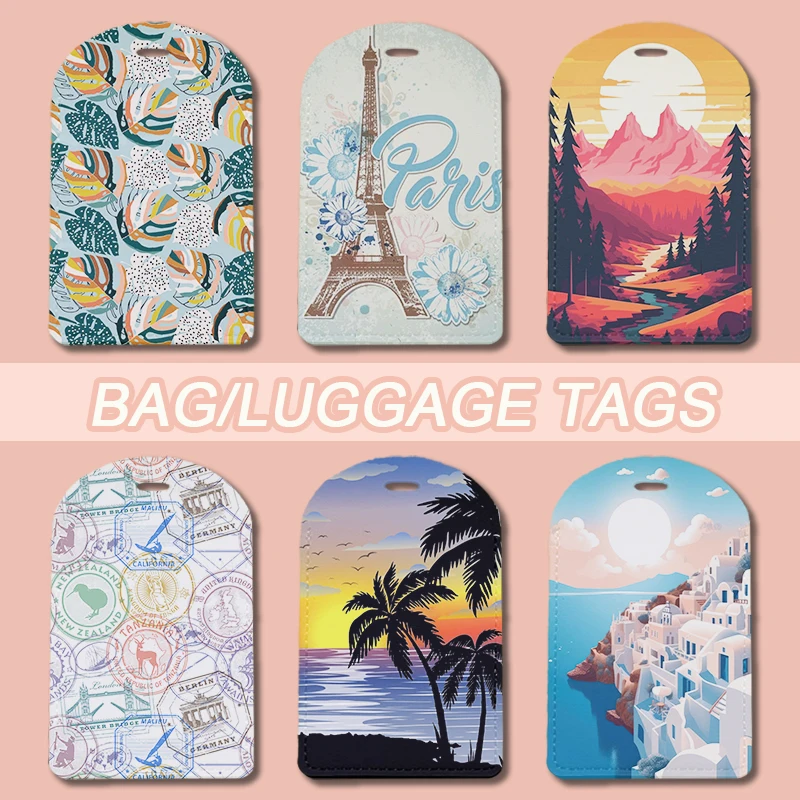 PU Leather Travel Luggage Tags with Privacy Cover for Suitcase Handbags Backpacks Men Women Retro Boho Baggage Tags
PU Leather Travel Luggage Tags with Privacy Cover for Suitcase Handbags Backpacks Men Women Retro Boho Baggage Tags