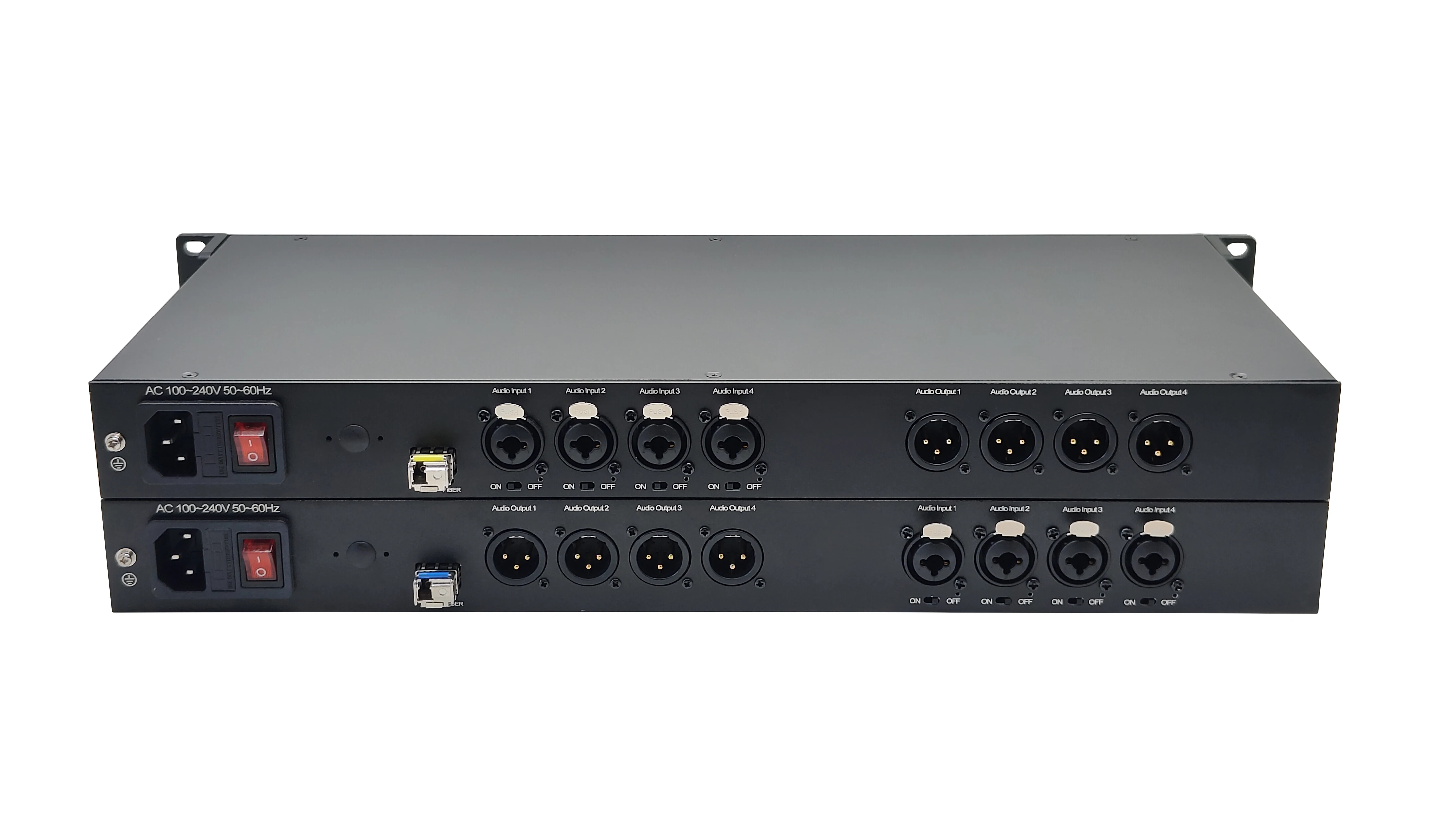 4 Bi-Directional XLR Audio over Fiber Extender Balanced Audio Fiber Optical Transceiver
4 Bi-Directional XLR Audio over Fiber Extender Balanced Audio Fiber Optical Transceiver