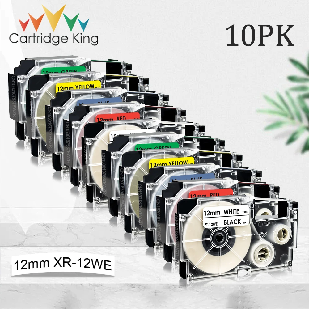 5PK/10PK XR 12WE, совместимый с Casio Label Maker 12 мм XR-12WE XR12WE, черный на белом, замена для Casio KL-60 Label Maker
5PK/10PK XR 12WE, совместимый с Casio Label Maker 12 мм XR-12WE XR12WE, черный на белом, замена для Casio KL-60 Label Maker