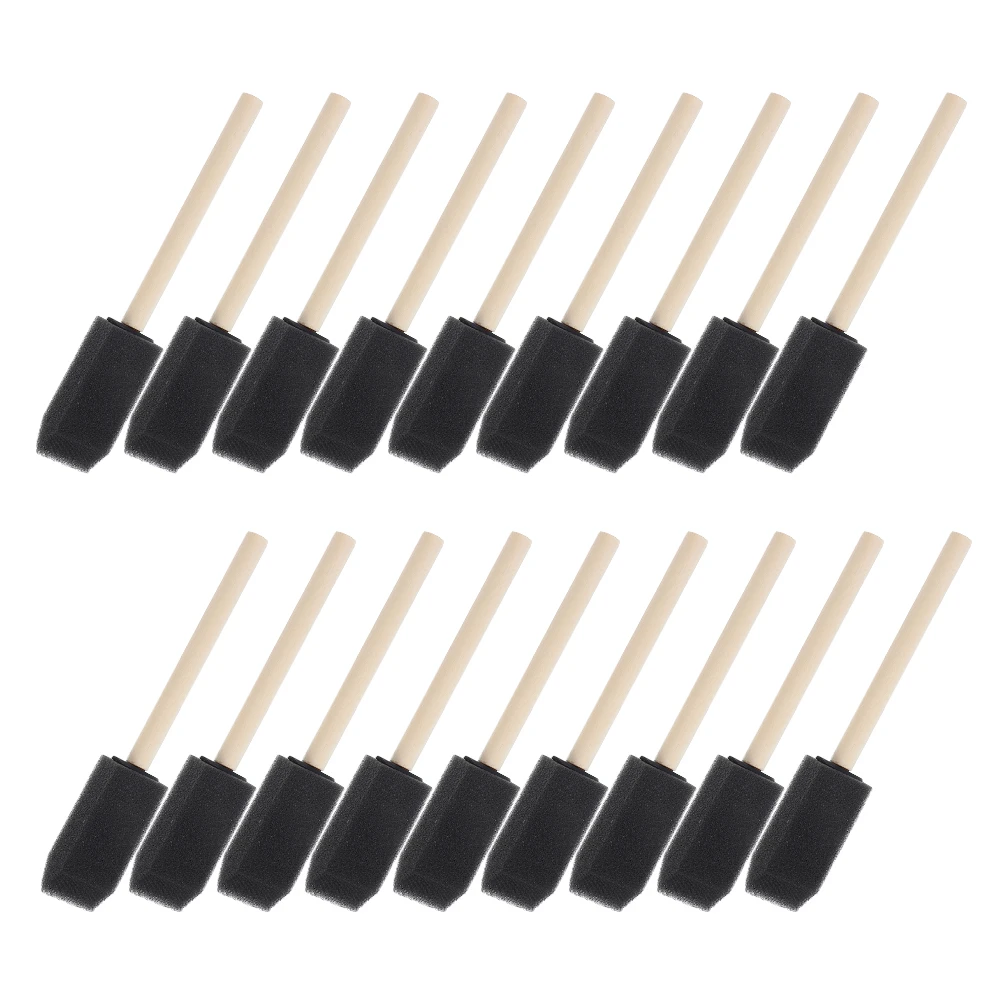 18pcs Black Wood Handle Sponge Brush for Children Doodle Painting Supplies Foam Brushes Wall Concrete Surfaces
18pcs Black Wood Handle Sponge Brush for Children Doodle Painting Supplies Foam Brushes Wall Concrete Surfaces