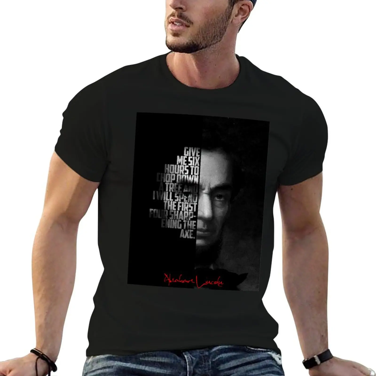 Black and white Abraham Lincoln quote poster T-Shirt sports fans sweat new edition vintage t shirt men
Black and white Abraham Lincoln quote poster T-Shirt sports fans sweat new edition vintage t shirt men
