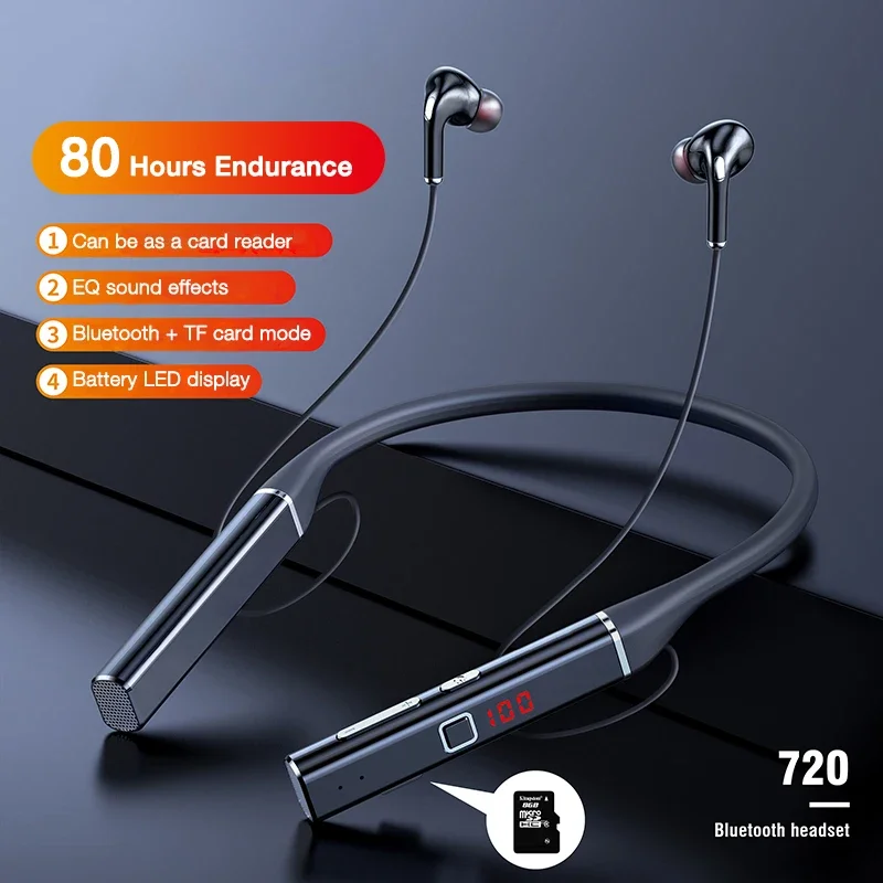 80 Hours Endurance Bluetooth Headphone Heavy Bass Wireless Headphones Sport Stereo Bluetooth Headset with Microphone 2024 Newest
80 Hours Endurance Bluetooth Headphone Heavy Bass Wireless Headphones Sport Stereo Bluetooth Headset with Microphone 2024 Newest
