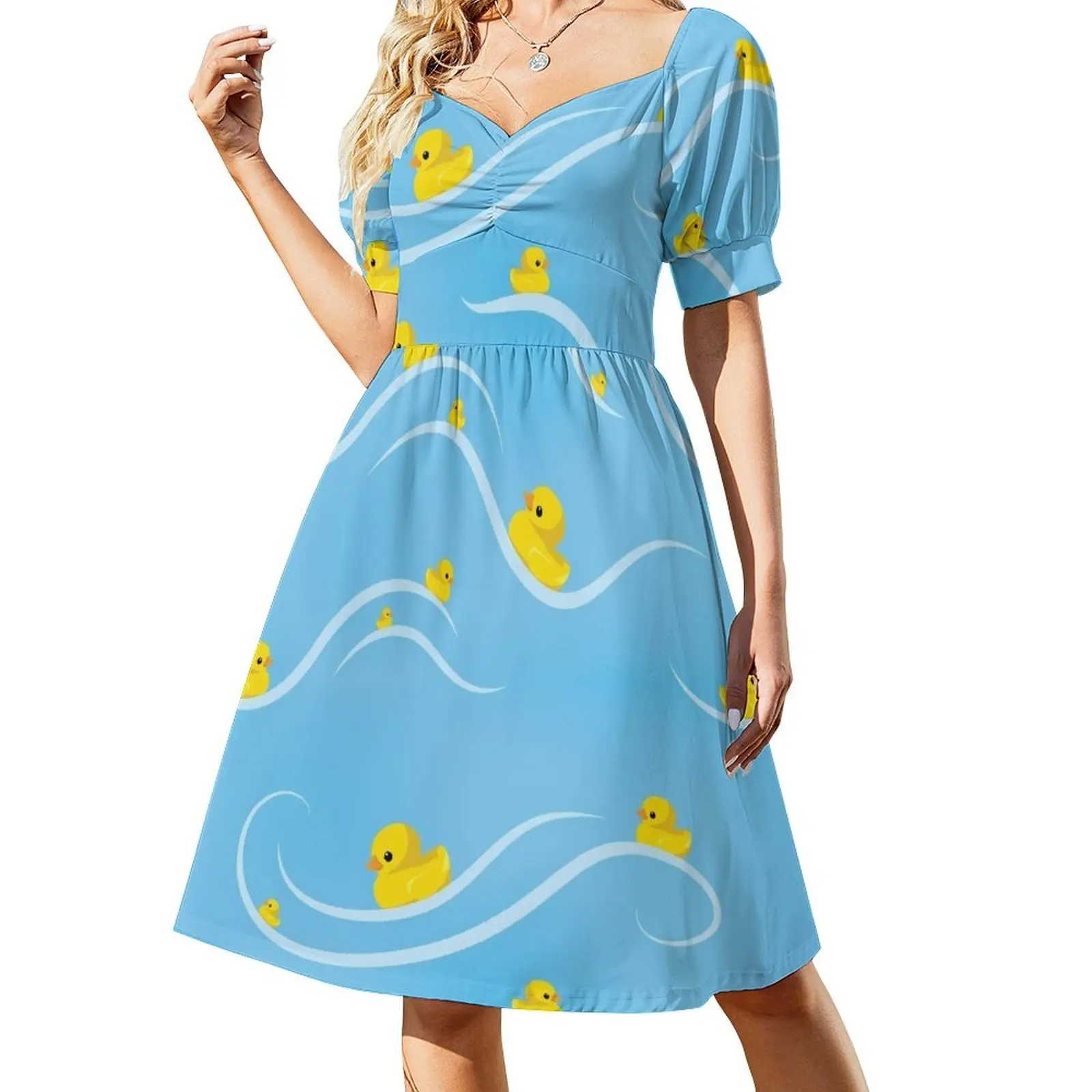 Ducks in a Row Short Sleeved Dress evening dress woman dresses summer woman 2025 Dress
Ducks in a Row Short Sleeved Dress evening dress woman dresses summer woman 2025 Dress