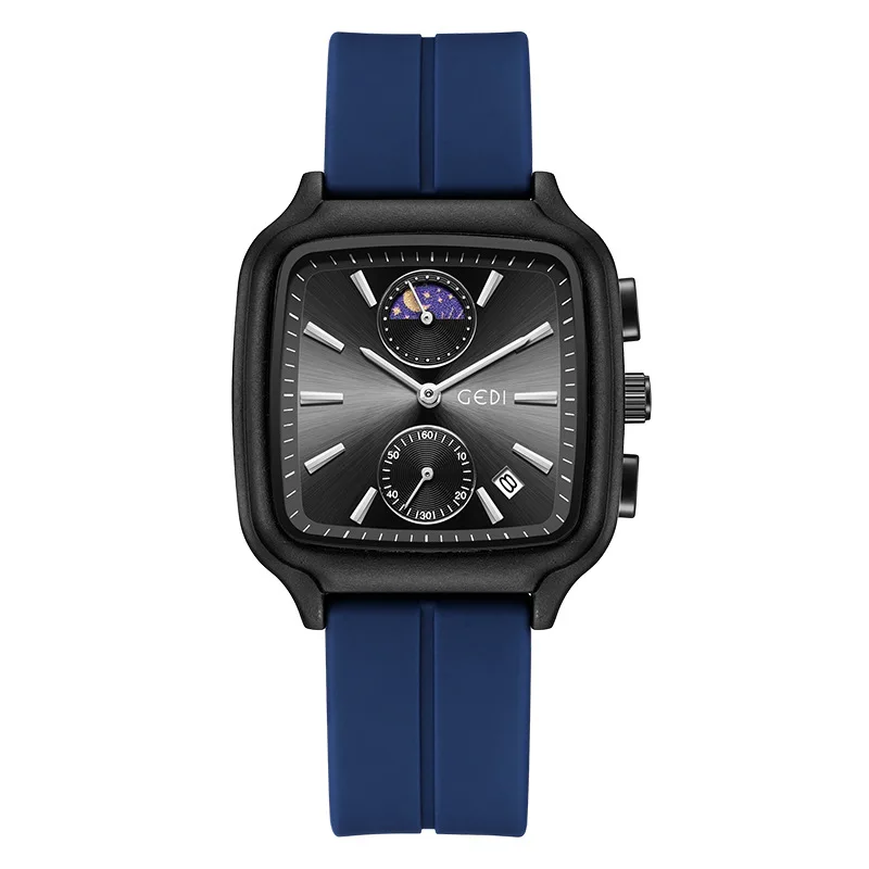 Magnetic buckle silicone watch Men's and women's same business watch Waterproof calendar Moon phase premium watch
Magnetic buckle silicone watch Men's and women's same business watch Waterproof calendar Moon phase premium watch