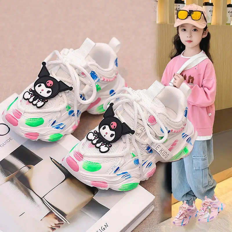 Sanrio Kuromi Child Sneakers Spring Autumn Anti-Slippery Breathable Student Girl Kawaii Anime Cartoon Fashion New Casual Shoes
Sanrio Kuromi Child Sneakers Spring Autumn Anti-Slippery Breathable Student Girl Kawaii Anime Cartoon Fashion New Casual Shoes