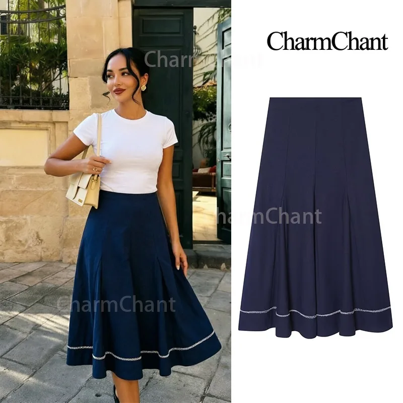 Fanan Women's Blue Midi Skirt High Waist A-Line Pleated Skirt Casual Elegant Office Wear Retro Casual Summer Skirt 2026
Fanan Women's Blue Midi Skirt High Waist A-Line Pleated Skirt Casual Elegant Office Wear Retro Casual Summer Skirt 2026