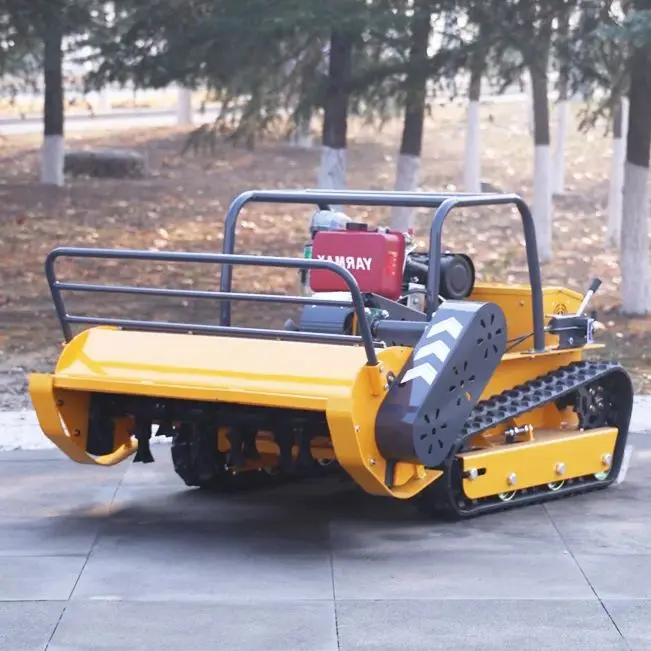 Customized small crawler-type lawn mower robot, industrial-grade remote-controlled all-terrain self-propelled flail mower
Customized small crawler-type lawn mower robot, industrial-grade remote-controlled all-terrain self-propelled flail mower