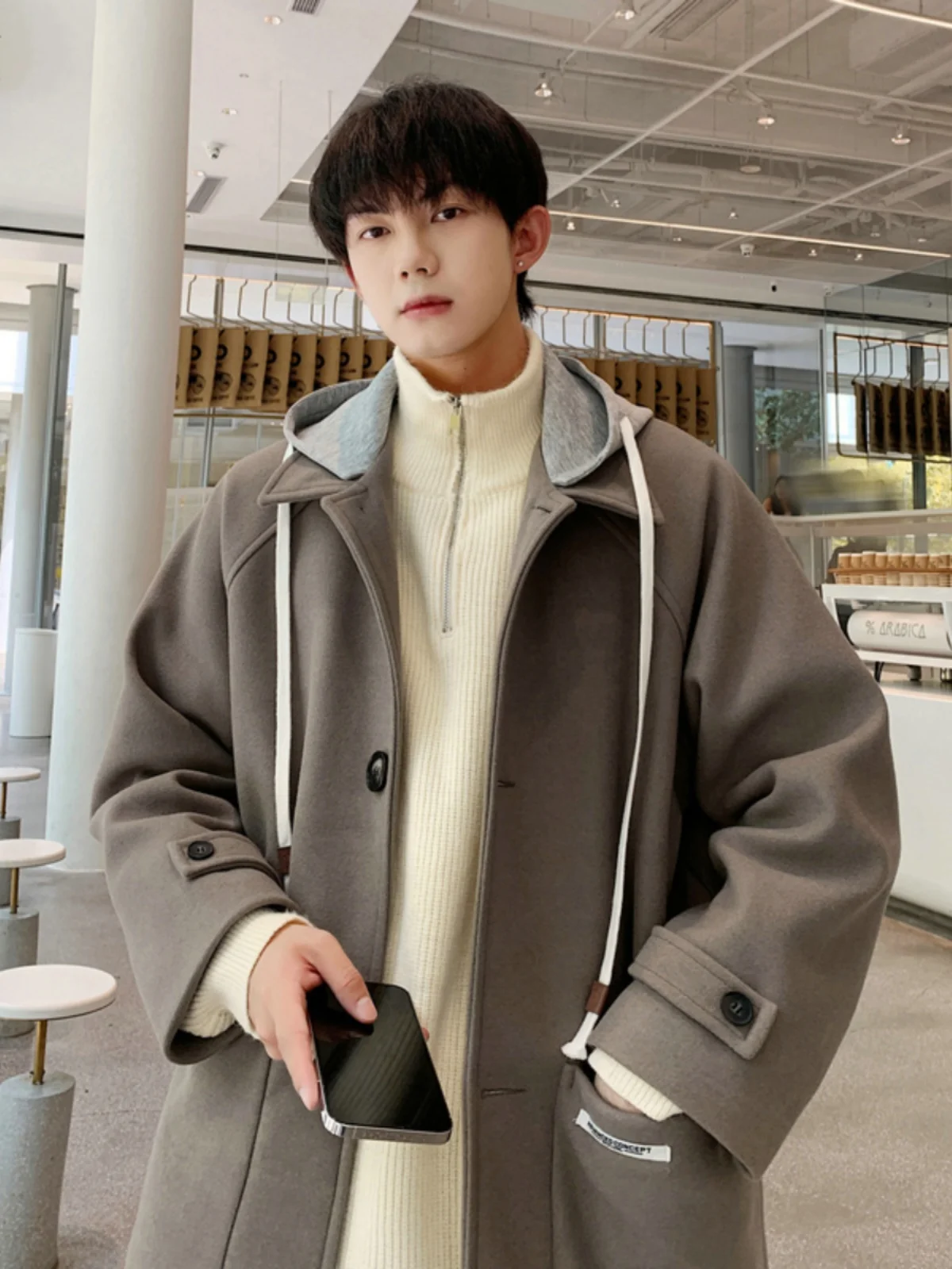 Мужское шерстяное пальто Deep ey с капюшоном, приталенное, премиум-класса, зимняя модная верхняя одежда от Xujia
Мужское шерстяное пальто Deep ey с капюшоном, приталенное, премиум-класса, зимняя модная верхняя одежда от Xujia