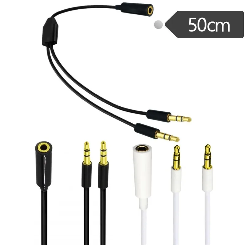 3.5mm Gold-plated Two-in-one Audio Cable, One Female To Two Male Audio Conversion Cable, One Point and Two Speaker Cable.
3.5mm Gold-plated Two-in-one Audio Cable, One Female To Two Male Audio Conversion Cable, One Point and Two Speaker Cable.