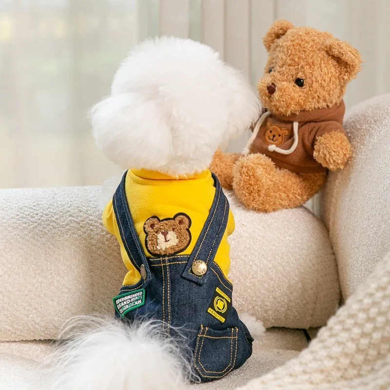 Bear four-legged suspender pants thin winter Teddy Bichon pet puppy clothes small dog
Bear four-legged suspender pants thin winter Teddy Bichon pet puppy clothes small dog