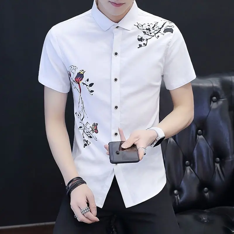 Men's Short Sleeve Shirt Summer Casual Business Slim Fit Korean Trendy Wrinkle Resistant
Men's Short Sleeve Shirt Summer Casual Business Slim Fit Korean Trendy Wrinkle Resistant