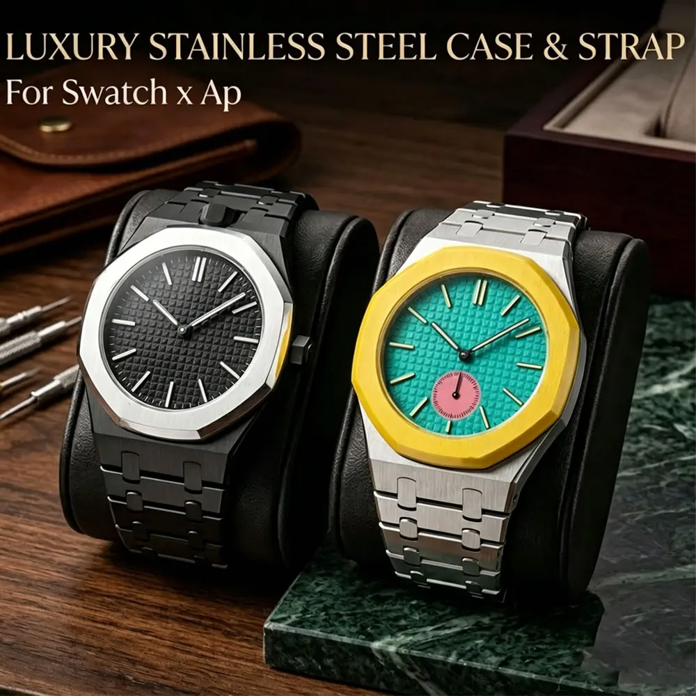Luxury Stainless Steel Mod Kit for SWatch X AP Royal Pop Pocket Strap+ Case for SwatchAp Changer To Wristwatch Accessories
Luxury Stainless Steel Mod Kit for SWatch X AP Royal Pop Pocket Strap+ Case for SwatchAp Changer To Wristwatch Accessories