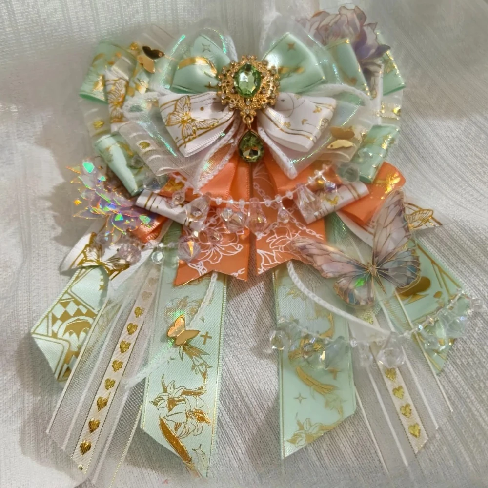 Luxury Pure Handmade Lolita Bow Crystal Chain Cosplay Bowkont Anime Support Stick Accessories Shirt Dress Collar Flowers Brooch
Luxury Pure Handmade Lolita Bow Crystal Chain Cosplay Bowkont Anime Support Stick Accessories Shirt Dress Collar Flowers Brooch