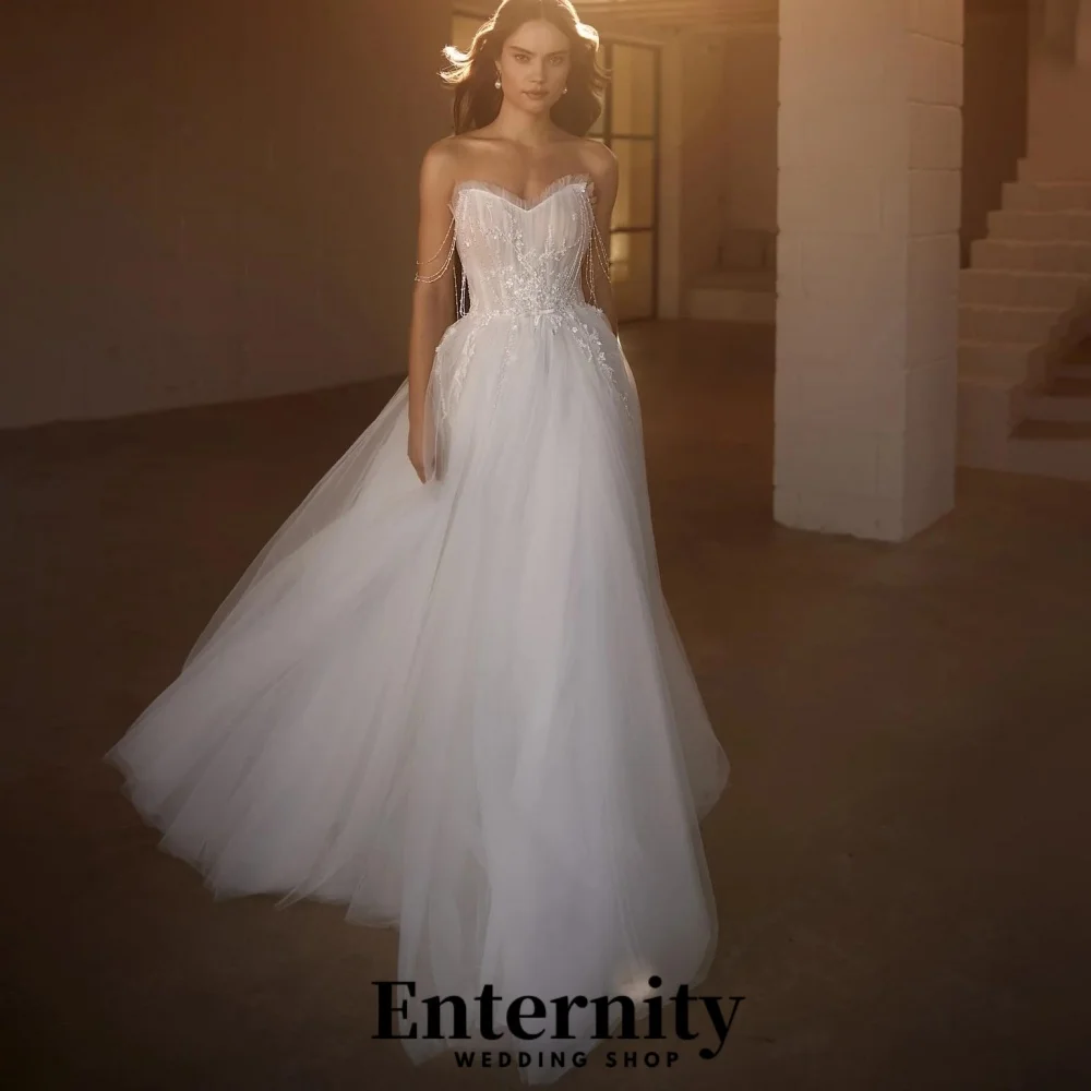 Customized Wedding Dresses Sweetheart For Strapless Women 2024 Charming Simple Tulle Lace Bridal Gowns Beading Vestidos De Novia
Customized Wedding Dresses Sweetheart For Strapless Women 2024 Charming Simple Tulle Lace Bridal Gowns Beading Vestidos De Novia