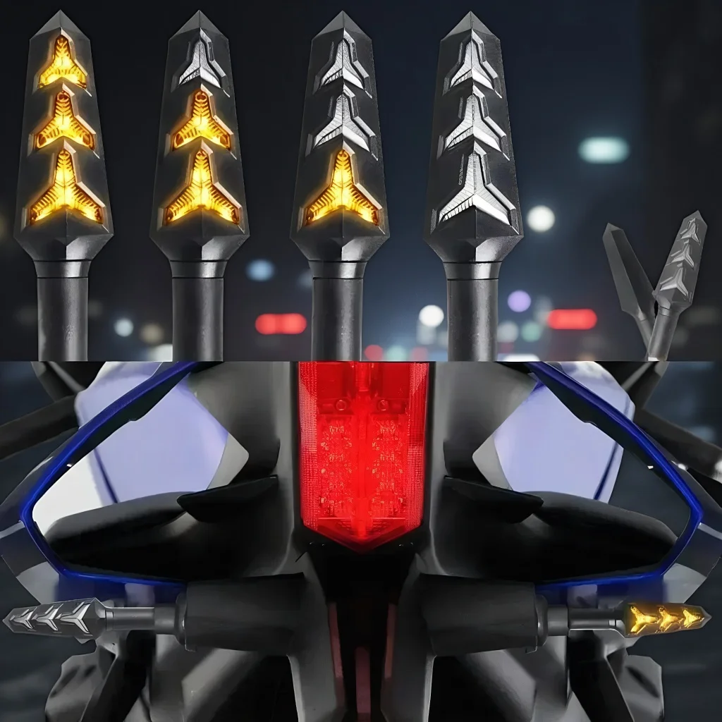 Motorcycle LED Turn Signal Lights 12V Flowing Water Fishbone DRL
Motorcycle LED Turn Signal Lights 12V Flowing Water Fishbone DRL