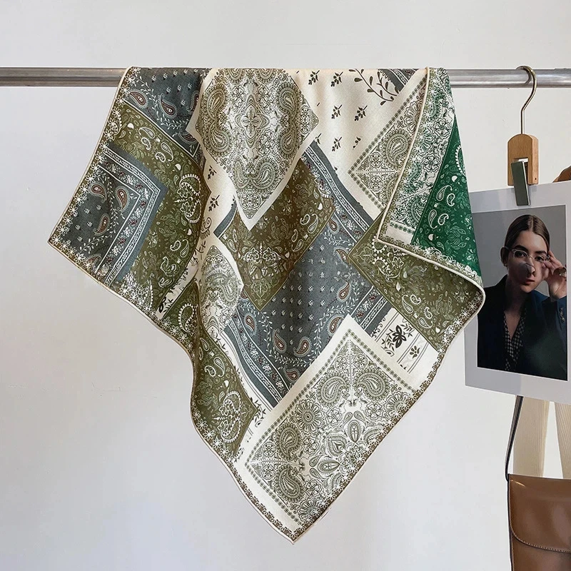 30% Silk 70% Wool Neck Scarf for Women Autumn Winter Ethnic Green Paisley Square Scarf Wool Silk Luxury Women Scarf
30% Silk 70% Wool Neck Scarf for Women Autumn Winter Ethnic Green Paisley Square Scarf Wool Silk Luxury Women Scarf