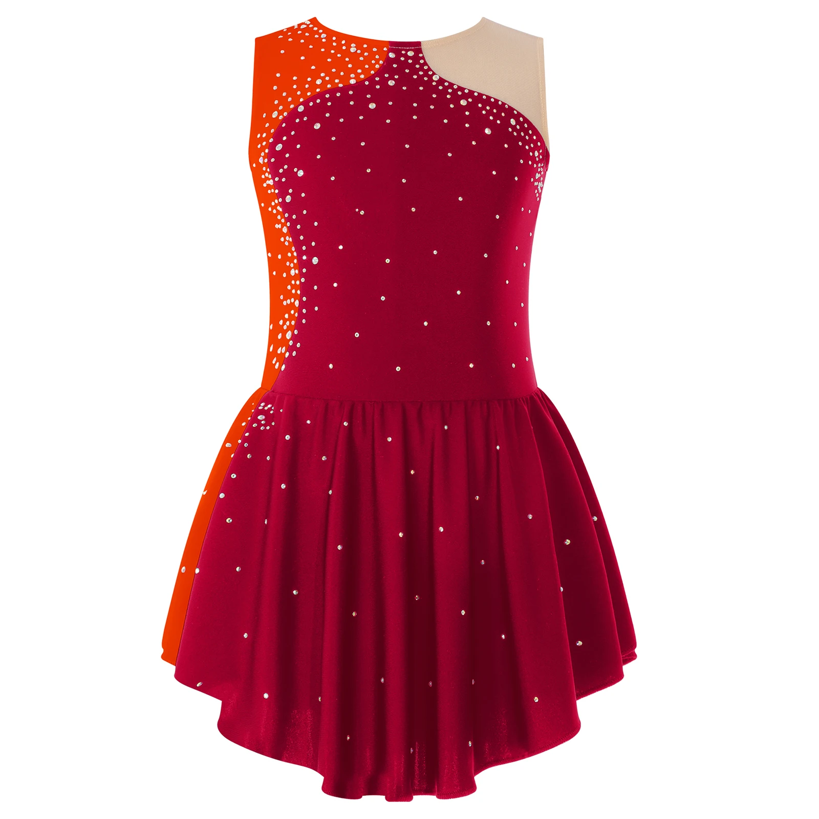 Girls Shiny Sequin Rhinestone Ballet Dance Leotard Dress Kids Sleeveless Color Block Mesh Splice Ice Skating Performance Costume
Girls Shiny Sequin Rhinestone Ballet Dance Leotard Dress Kids Sleeveless Color Block Mesh Splice Ice Skating Performance Costume