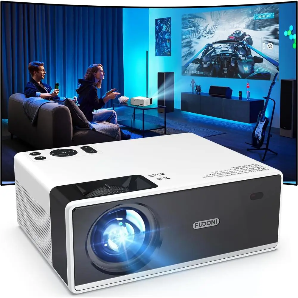 4K Compatible 1080P Home Theater Projector, 300 ANSI Lumens, Max 300 Display, Supports HDMI/USB/VGA/Laptop/TV Stick
4K Compatible 1080P Home Theater Projector, 300 ANSI Lumens, Max 300 Display, Supports HDMI/USB/VGA/Laptop/TV Stick