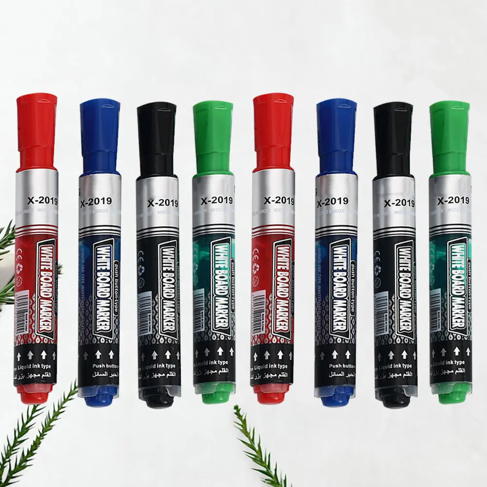 8Pcs Pressurized Whiteboard Marker Pen Assorted Colors Black Red Blue Green Smooth Writing Erasable Dry Erase Markers for Office
8Pcs Pressurized Whiteboard Marker Pen Assorted Colors Black Red Blue Green Smooth Writing Erasable Dry Erase Markers for Office