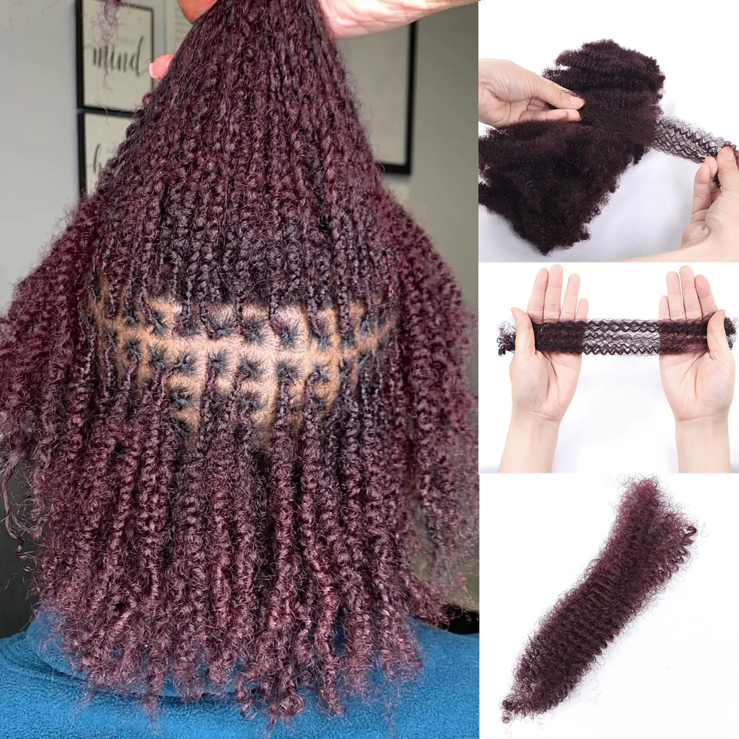 Burgundy Afro Curly Bulk Human Hair 4C Curly Hair For Locs/Twists/Braid Crochet Braiding Hair Blonde Extensions No Weft 50g/Pack
Burgundy Afro Curly Bulk Human Hair 4C Curly Hair For Locs/Twists/Braid Crochet Braiding Hair Blonde Extensions No Weft 50g/Pack