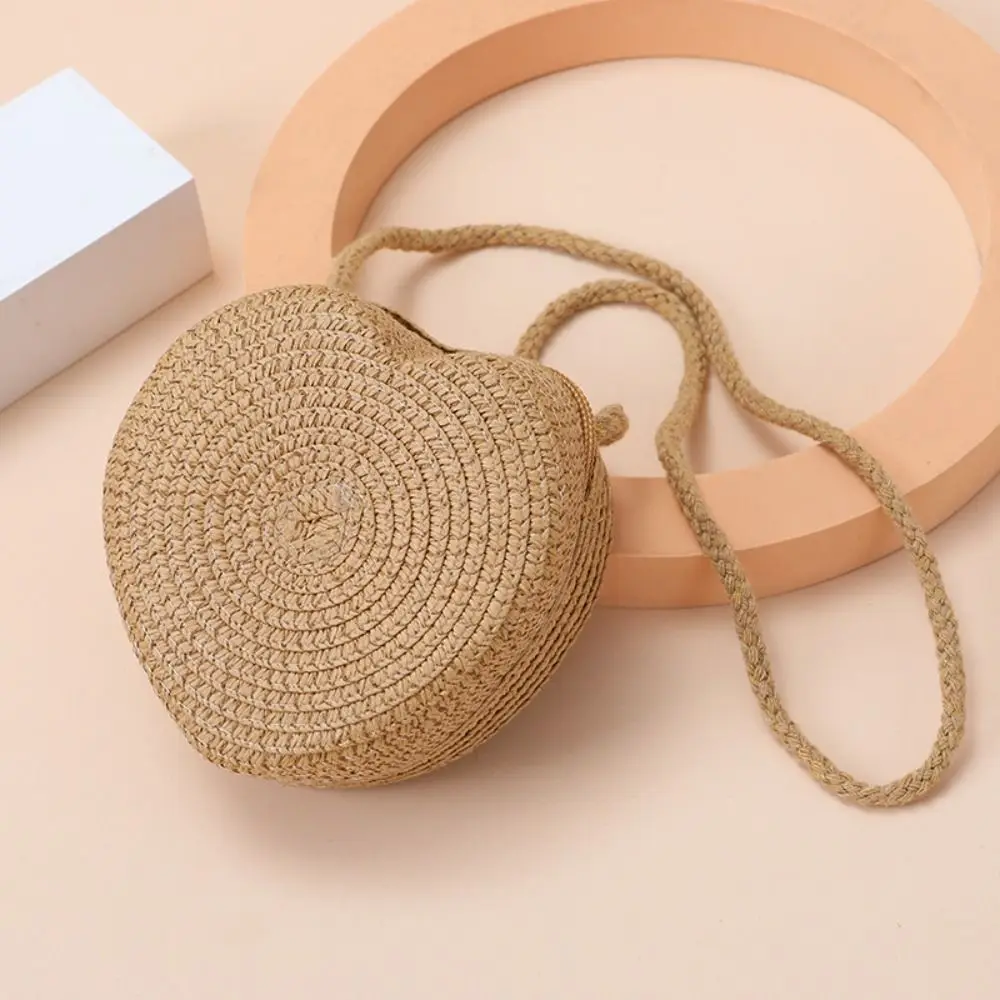 High Quality Woven Straw Shoulder Bags Heart Shape Travel Coin Purse Lightweight Cute Crossbody Bag for Children
High Quality Woven Straw Shoulder Bags Heart Shape Travel Coin Purse Lightweight Cute Crossbody Bag for Children
