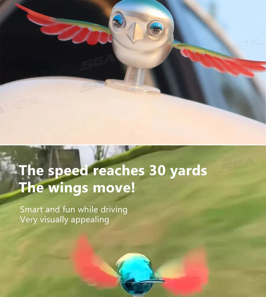 Car Ornament Wing can Swing Wind-Powered Bird in Flight Decor Car Moto Bicycle Decoration Suitbale for BMW KIA Audi A4 A5 A6
Car Ornament Wing can Swing Wind-Powered Bird in Flight Decor Car Moto Bicycle Decoration Suitbale for BMW KIA Audi A4 A5 A6