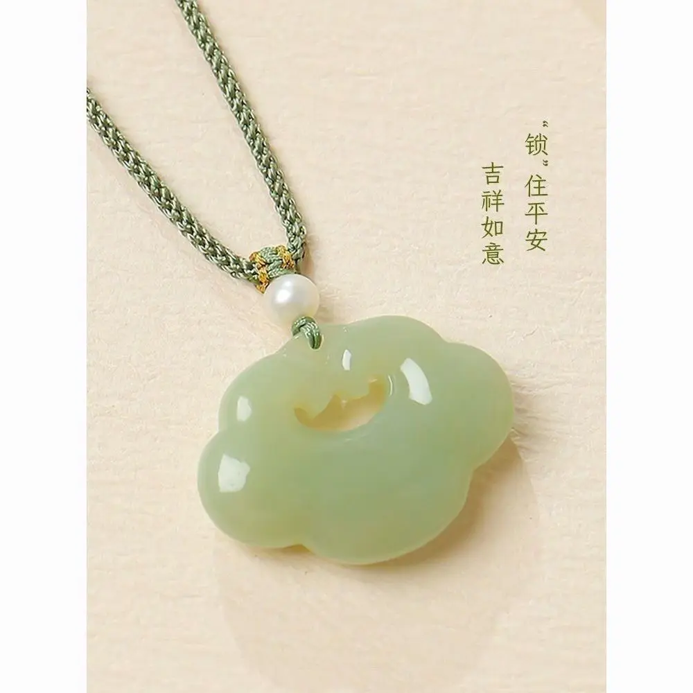 Hetian Jade Ping An Ruyi Lock Подвеска Детская Нефритовая Подвеска Длинный Жизнь Замок Мужское и Женское Ожерелье Ping An Lock 
Hetian Jade Ping An Ruyi Lock Подвеска Детская Нефритовая Подвеска Длинный Жизнь Замок Мужское и Женское Ожерелье Ping An Lock