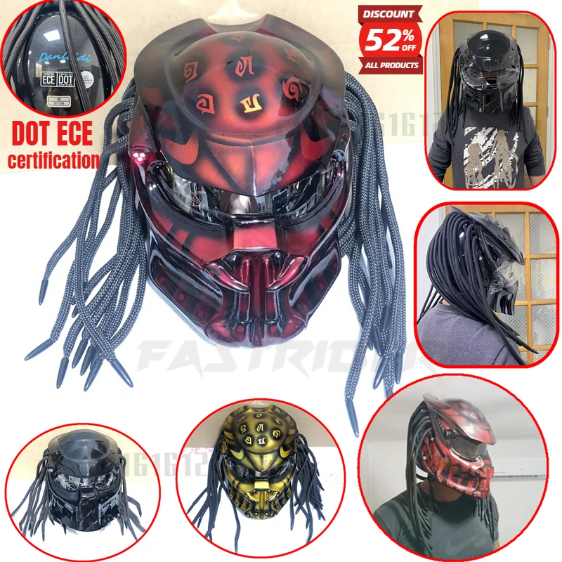 Personalized Full-cover Predator Carbon Fiber Special-shaped Helmet Retro Motorcycle Sports Car Full-face Helmet DOT ECE
Personalized Full-cover Predator Carbon Fiber Special-shaped Helmet Retro Motorcycle Sports Car Full-face Helmet DOT ECE