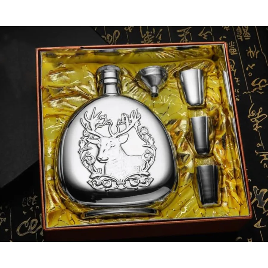 Outdoor Stainless Steel Hip Flask Portable Liquor Flask Flasks For Liquor For Men Whiskey Flask Deer Pattern (17oz Style2) Send
Outdoor Stainless Steel Hip Flask Portable Liquor Flask Flasks For Liquor For Men Whiskey Flask Deer Pattern (17oz Style2) Send