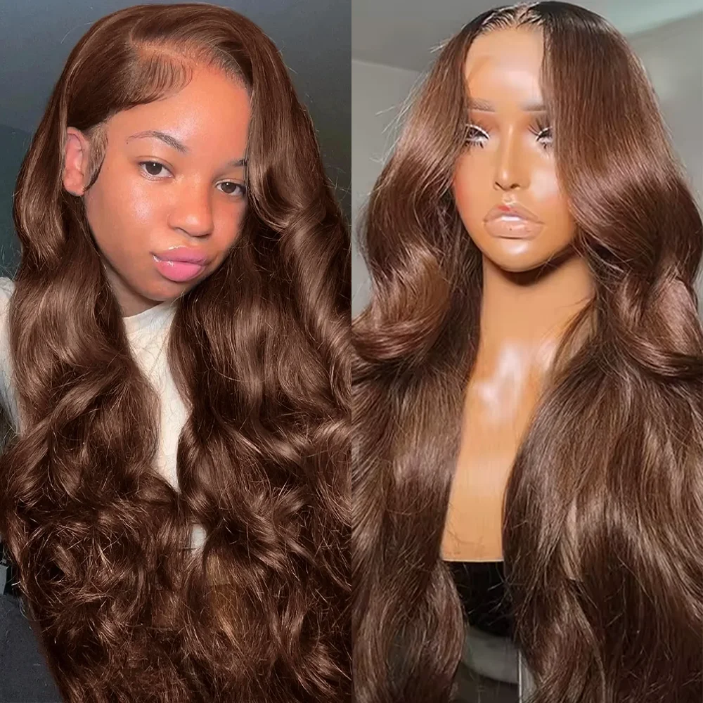 13x4 Chocolate Brown Body Wave Lace Front Wigs 13x6 HD Transparent Lace Frontal Wig Colored Human Hair Wigs For Women PrePlucked
13x4 Chocolate Brown Body Wave Lace Front Wigs 13x6 HD Transparent Lace Frontal Wig Colored Human Hair Wigs For Women PrePlucked