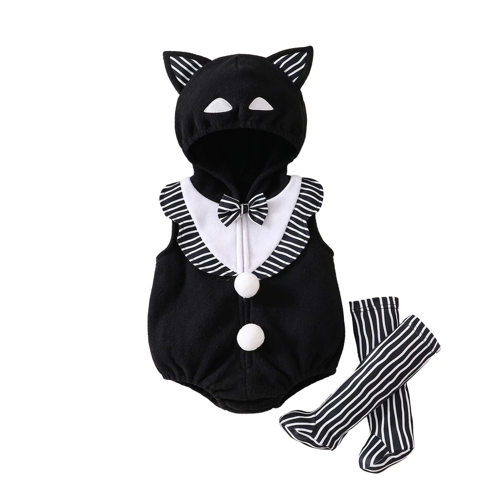 VISgogo Baby Halloween Costume Snowman/Black Cat Sleeveless Hood Zip Up Romper Long Socks Party Clothes
VISgogo Baby Halloween Costume Snowman/Black Cat Sleeveless Hood Zip Up Romper Long Socks Party Clothes