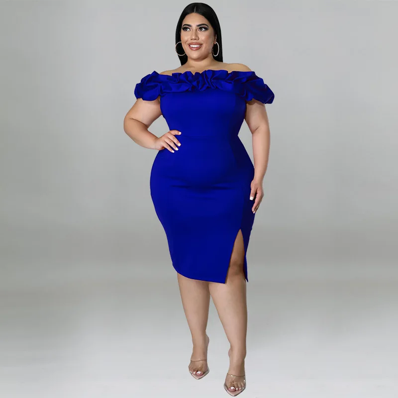 My979 fashion large women's clothes 2022 summer new sexy lotus leaf pile collar buttock dress
My979 fashion large women's clothes 2022 summer new sexy lotus leaf pile collar buttock dress