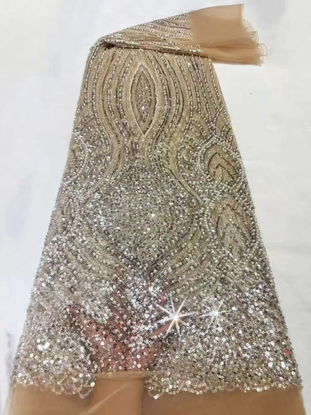 High Quality African Lace Fabric 2025 French Net Sequins Fabric Sewing Embroidered Lace Tulle Nigerian Lace Fabric 5Yards
High Quality African Lace Fabric 2025 French Net Sequins Fabric Sewing Embroidered Lace Tulle Nigerian Lace Fabric 5Yards