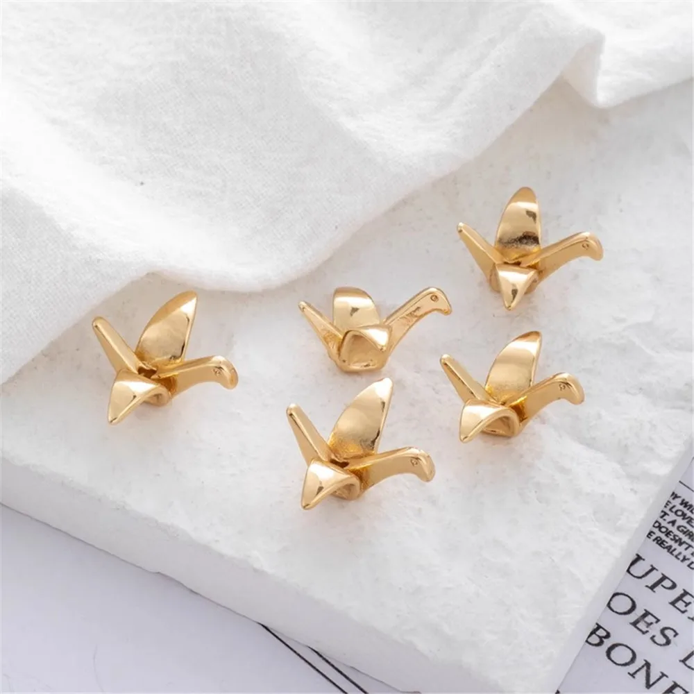 14k Copper Gold Color Thick Medium Hole 10*23mm Thousand Paper Crane Diy Jewelry Pendant Accessories Earrings Bracelet Charm
14k Copper Gold Color Thick Medium Hole 10*23mm Thousand Paper Crane Diy Jewelry Pendant Accessories Earrings Bracelet Charm